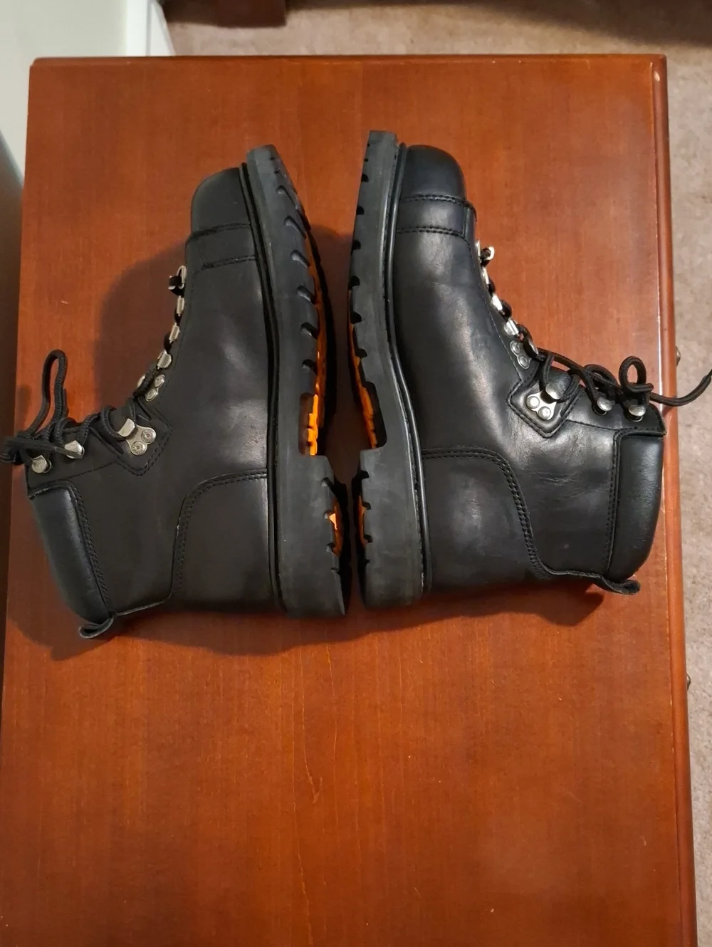 Harley-Davidson Black Leather Men's Lace-Up Work Boots Size 10